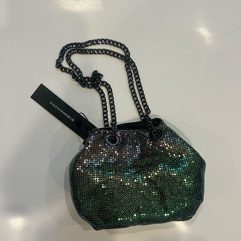 Bcbgmaxazria purse evening bag sparkly sequins
